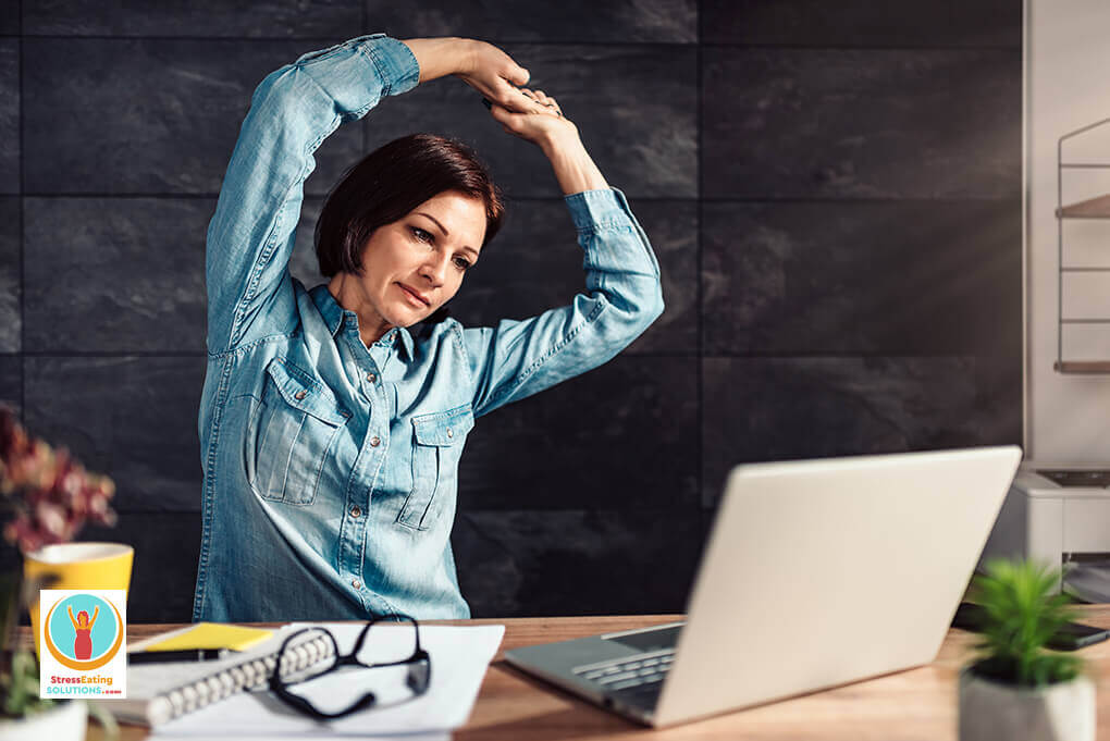 Coffee Break yoga to relieve stress eating at work