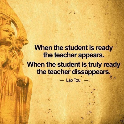when the student is ready, the teacher appears image